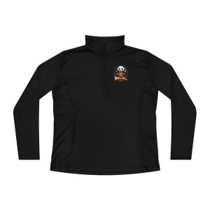 Basketball Panda Ladies Quarter-Zip Pullover