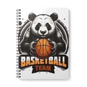 Basketball Panda Wirobound Softcover Notebook, A5