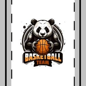 Basketball Panda Custom Shape Magnets